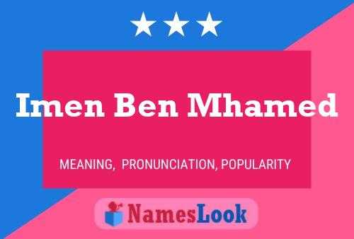 Imen Ben Mhamed Name Poster