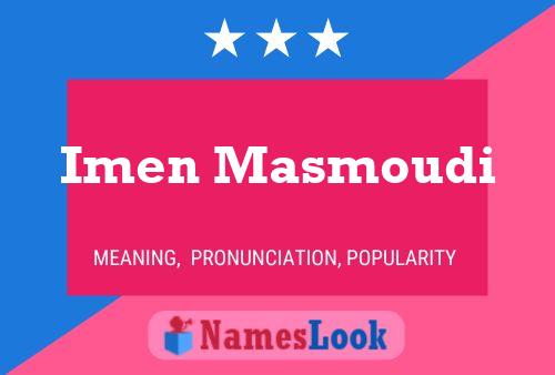 Imen Masmoudi Name Poster