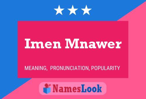 Imen Mnawer Name Poster