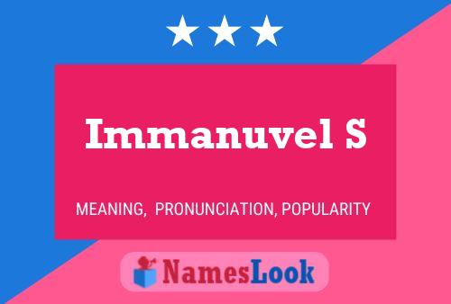 Immanuvel S Name Poster