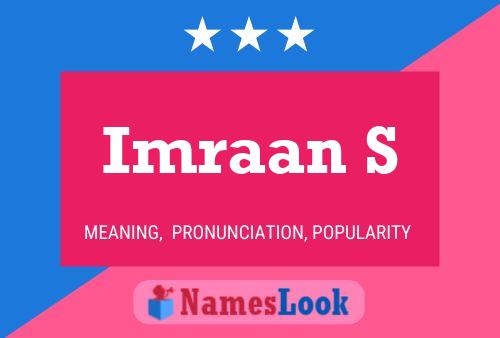 Imraan S Name Poster