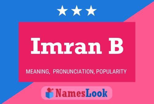 Imran B Name Poster