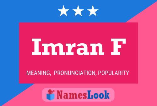 Imran F Name Poster