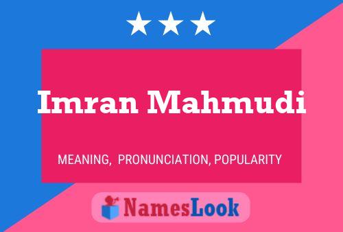 Imran Mahmudi Name Poster