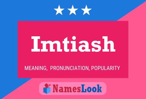 Imtiash Name Poster