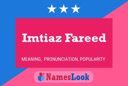 Imtiaz Fareed Name Poster