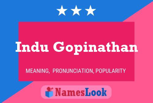 Indu Gopinathan Name Poster