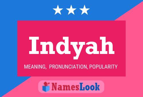 Indyah Name Poster