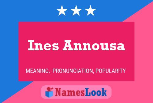 Ines Annousa Name Poster