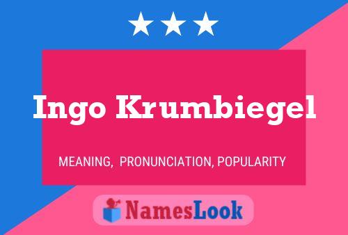 Ingo Krumbiegel Name Poster