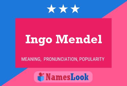 Ingo Mendel Name Poster