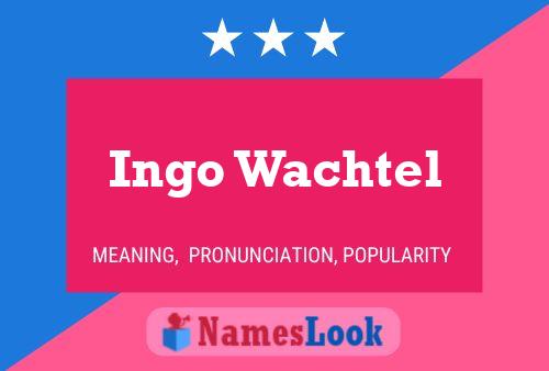 Ingo Wachtel Name Poster