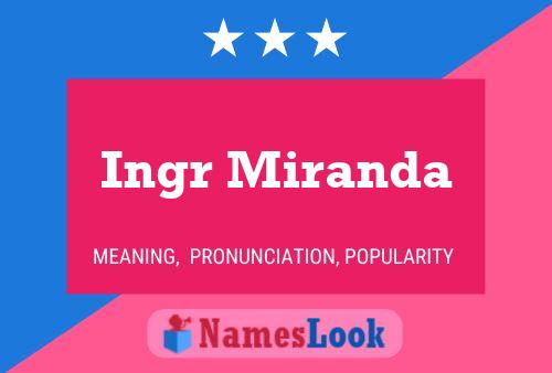 Ingr Miranda Name Poster