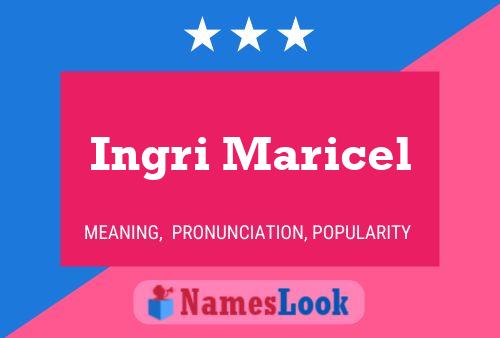 Ingri Maricel Name Poster