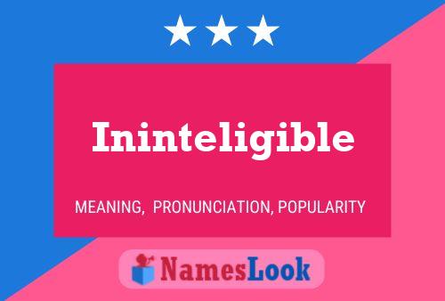 Ininteligible Name Poster