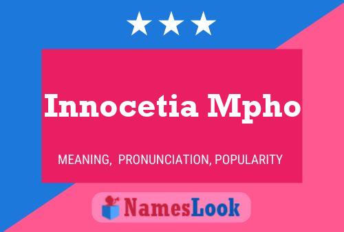 Innocetia Mpho Name Poster