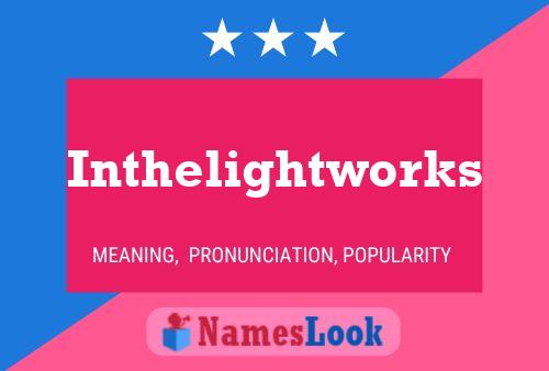 Inthelightworks Name Poster