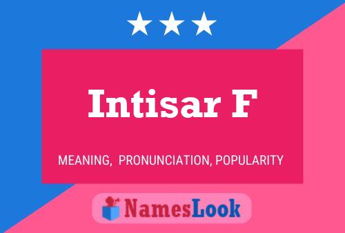 Intisar F Name Poster