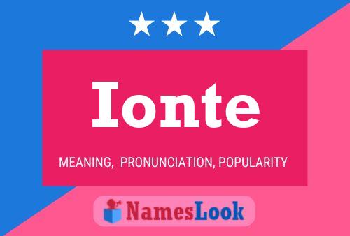 Ionte Name Poster