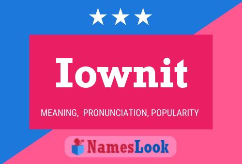 Iownit Name Poster