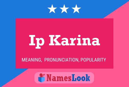 Ip Karina Name Poster