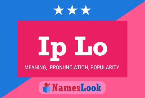 Ip Lo Name Poster