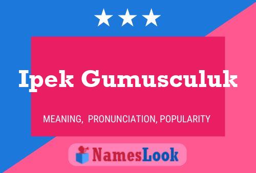 Ipek Gumusculuk Name Poster