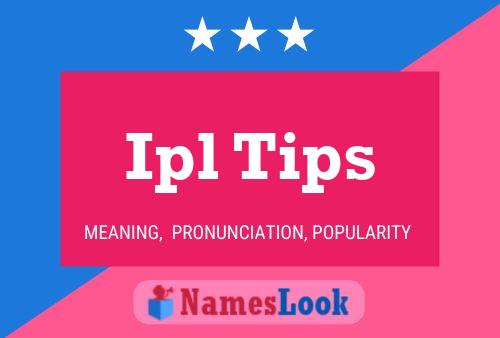 Ipl Tips Name Poster