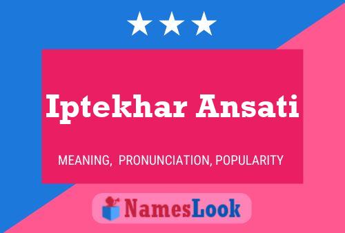 Iptekhar Ansati Name Poster