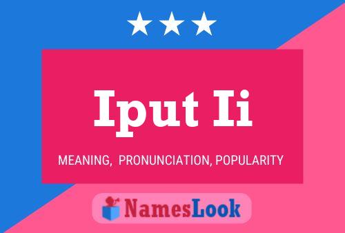 Iput Ii Name Poster