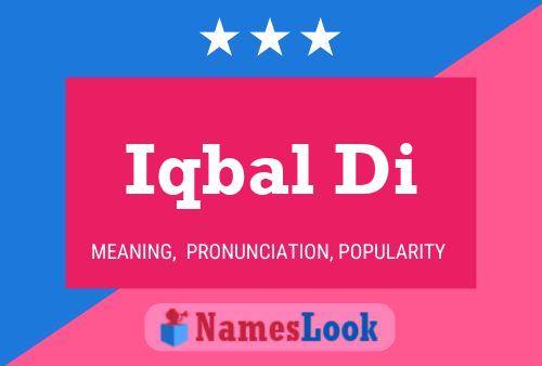 Iqbal Di Name Poster