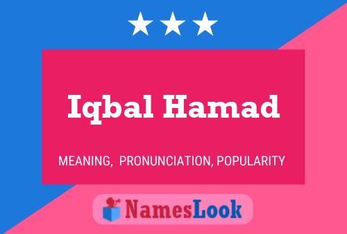 Iqbal Hamad Name Poster