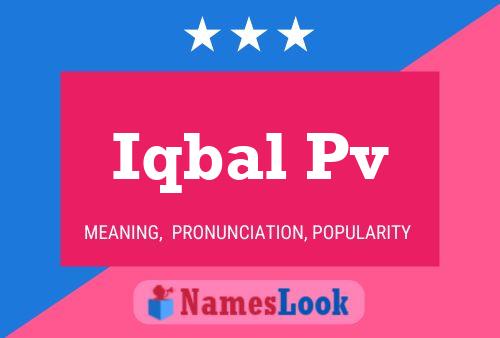 Iqbal Pv Name Poster