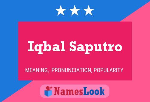 Iqbal Saputro Name Poster