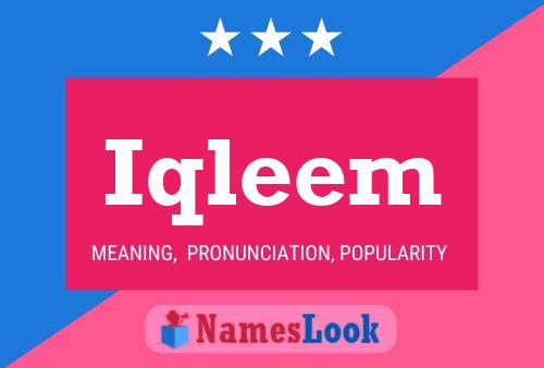 Iqleem Name Poster