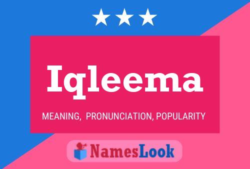 Iqleema Name Poster