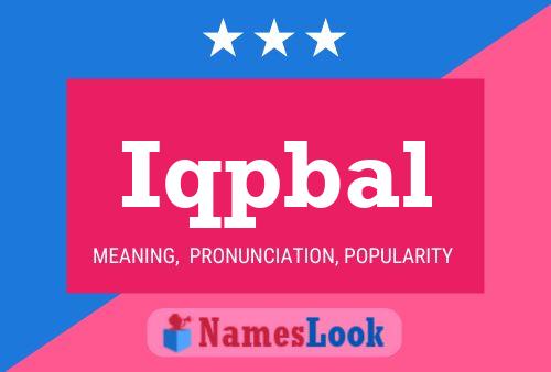 Iqpbal Name Poster