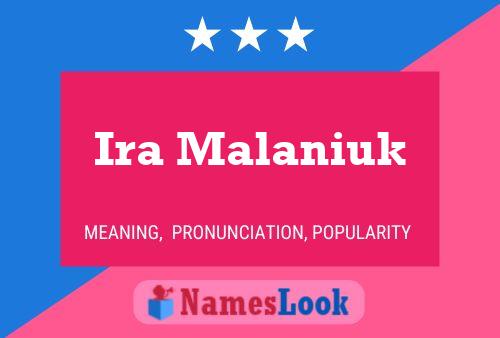 Ira Malaniuk Name Poster