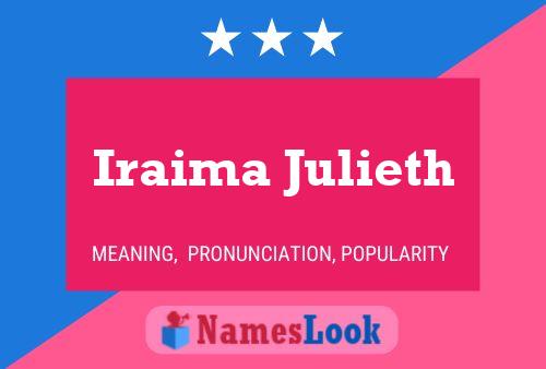 Iraima Julieth Name Poster