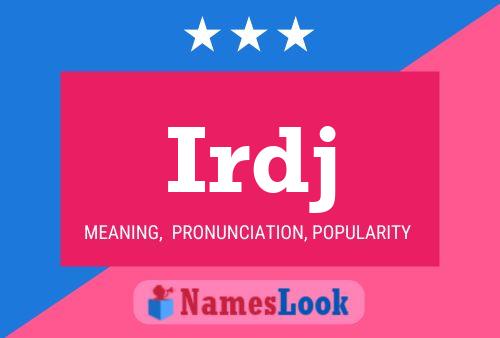 Irdj Name Poster