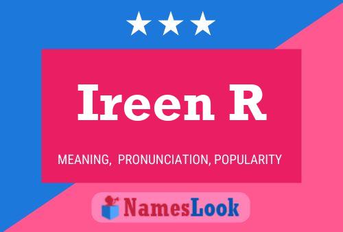 Ireen R Name Poster