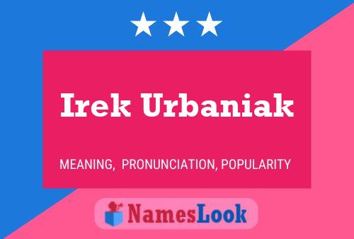 Irek Urbaniak Name Poster