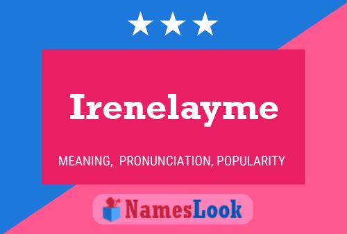 Irenelayme Name Poster