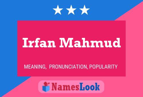 Irfan Mahmud Name Poster