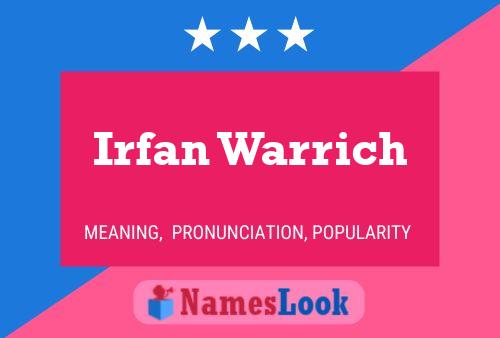 Irfan Warrich Name Poster