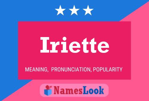 Iriette Name Poster