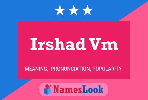 Irshad Vm Name Poster