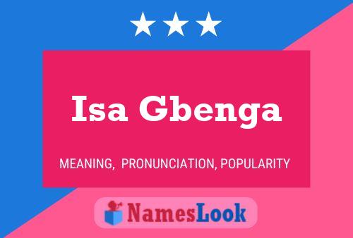 Isa Gbenga Name Poster