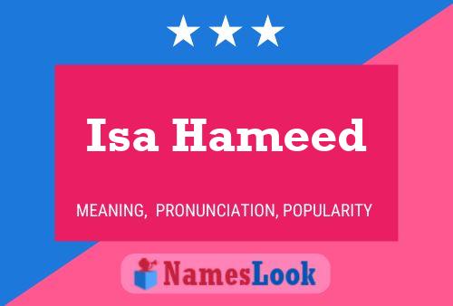 Isa Hameed Name Poster