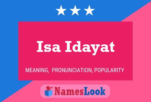 Isa Idayat Name Poster